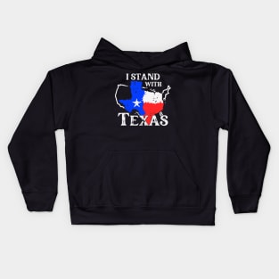 I Stand With Texas Vintage Flag Kids Hoodie